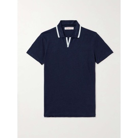 ORLEBAR BROWN Felix Striped Slim-Fit Linen-Pique Polo Shirt 1647597313838185