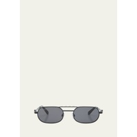 오프화이트 Off-White Mens Baltimore Double-Bridge Oval Sunglasses 4519580