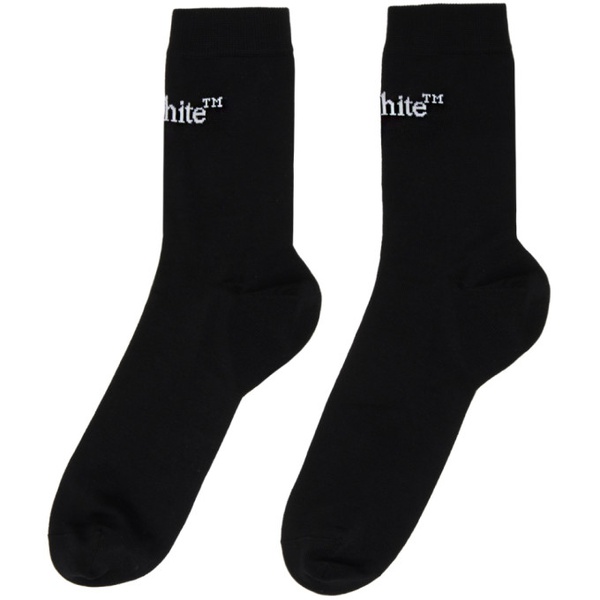  오프화이트 Off-White Black Small Logo Socks 232607F076001