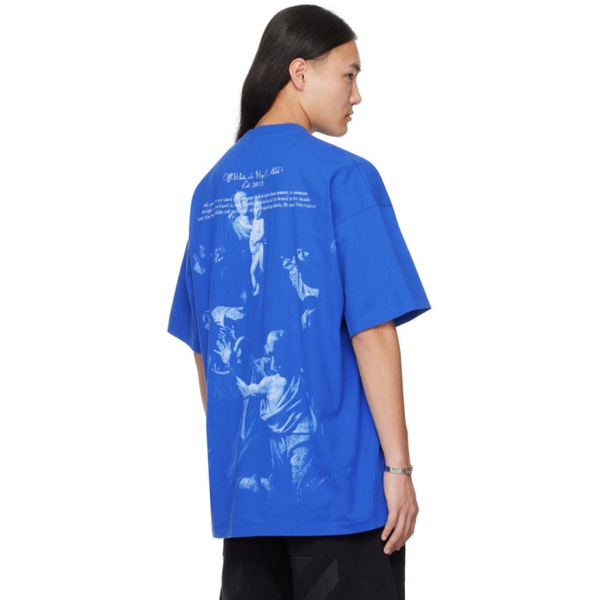  오프화이트 Off-White Blue Stamp T-Shirt 241607M213015