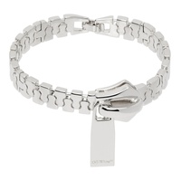 오프화이트 Off-White Silver Zip Bracelet 241607M142001