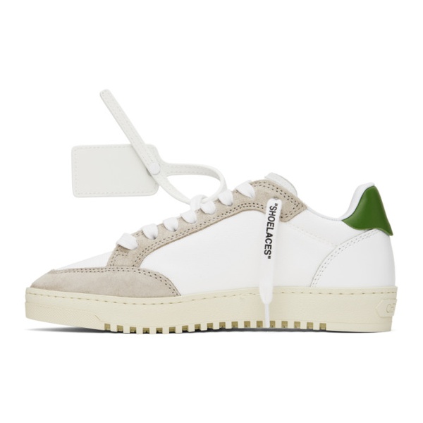  오프화이트 Off-White White & Taupe 5.0 Sneakers 241607F128009
