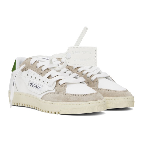  오프화이트 Off-White White & Taupe 5.0 Sneakers 241607F128009