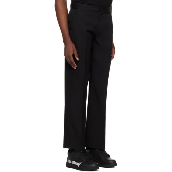  오프화이트 Off-White Black Formal Varsity Trousers 241607M191001