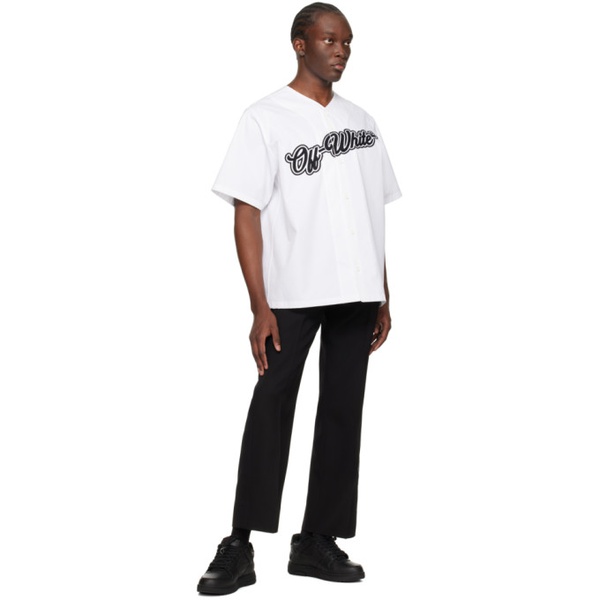  오프화이트 Off-White Black Formal Varsity Trousers 241607M191001