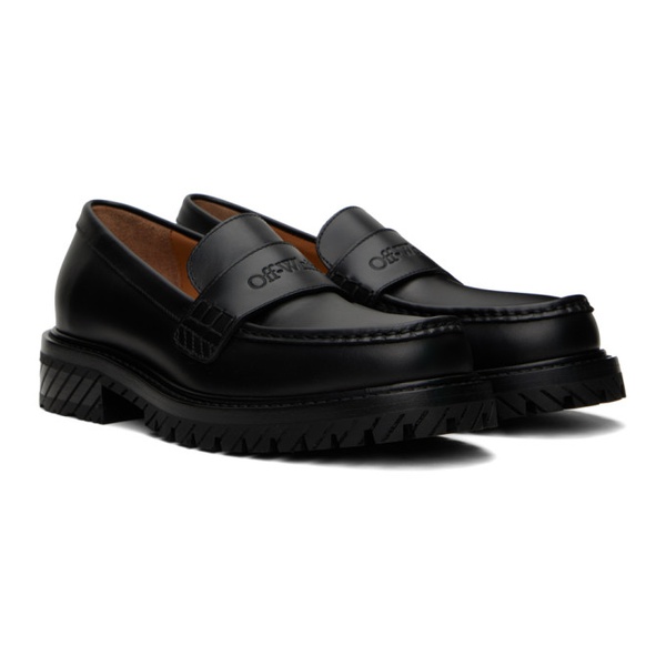  오프화이트 Off-White Black Military Loafers 241607F121000