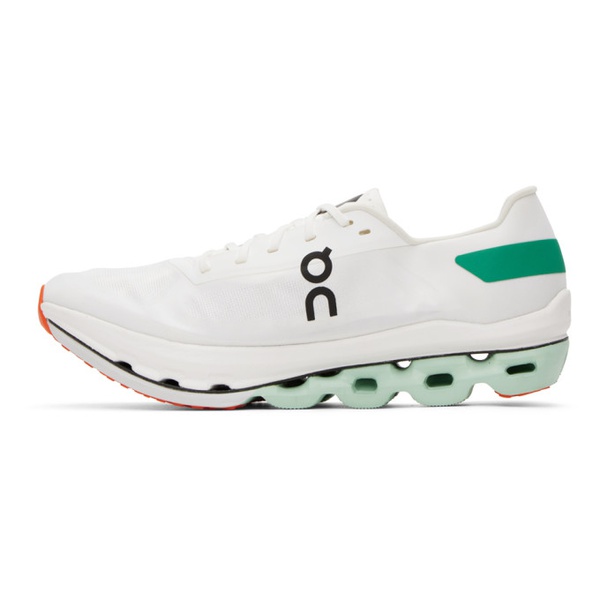  On White & Green Cloudboom Echo Sneakers 231585M237010
