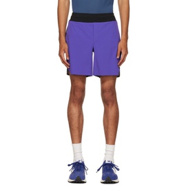 On Black & Purple Lightweight Shorts 222585M193003