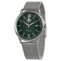 Orient MEN'S Bambino Stainless Steel Green Dial Watch RA-AC0018E10B