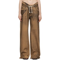 오토링거 Ottolinger Brown Double Fold Jeans 231016F069009