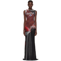 오토링거 Ottolinger Red Printed Maxi Dress 241016F055009