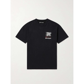 팜엔젤스 PALM ANGELS + Moneygram Haas Formula 1 Paxhaas Racing Club Logo-Print Cotton-Jersey T-Shirt 1647597325554278