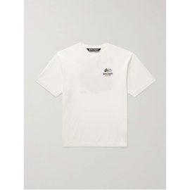 팜엔젤스 PALM ANGELS Racing Logo-Embroidered Printed Cotton-Jersey T-Shirt 1647597325554280