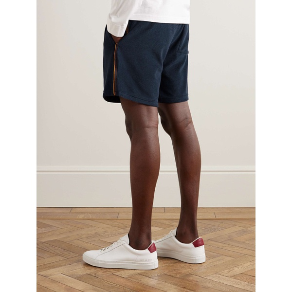  폴스미스 PAUL SMITH Straight-Leg Webbing-Trimmed Cotton-Blend Terry Drawstring Shorts 1647597327655299