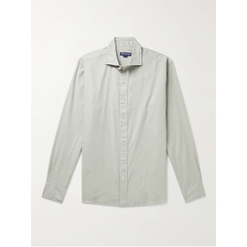 PETER MILLAR Sojourn Cutaway-Collar Garment-Dyed Cotton-Poplin Shirt 1647597293871474