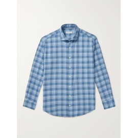 PETER MILLAR Fillmore Spread-Collar Checked Cotton-Twill Shirt 1647597310753239