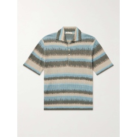 PIACENZA 1733 Striped Linen and Cotton-Blend Polo Shirt 1647597308192627