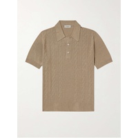 PIACENZA 1733 Cable-Knit Silk and Linen-Blend Polo Shirt 1647597330957977