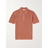 PIACENZA 1733 Pointelle-Knit Silk and Linen-Blend Polo Shirt 1647597330960010
