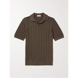 PIACENZA 1733 Cable-Knit Cotton Polo Shirt 1647597330960457