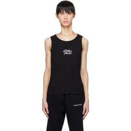 PLACES+FACES Black Embroidered Tank Top 232914M214000