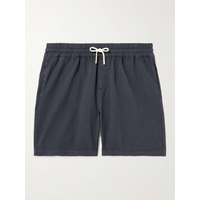 PORTUGUESE FLANNEL Atlantico Straight-Leg Cotton-Seersucker Drawstring Shorts 1647597308267752