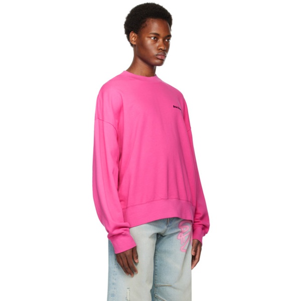  팜엔젤스 Palm Angels Pink Embroidered Sweatshirt 232695M204006