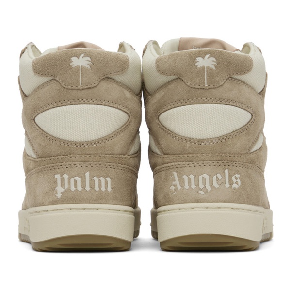  팜엔젤스 Palm Angels 오프화이트 Off-White & Beige University High Top Sneakers 232695F127002