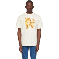 팜엔젤스 Palm Angels 오프화이트 Off-White Burning Monogram T-Shirt 241695M213012