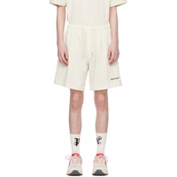 팜엔젤스 Palm Angels 오프화이트 Off-White Embroidered Shorts 241695M193019