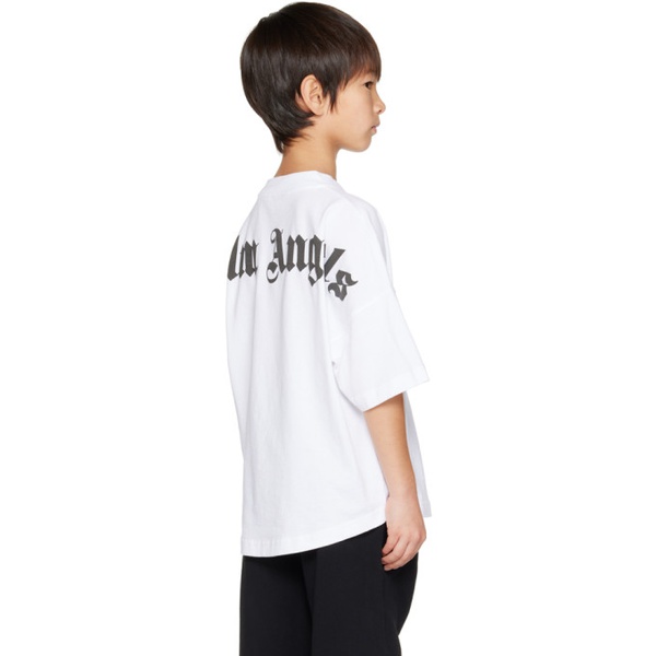  팜엔젤스 Palm Angels Kids White Printed T-Shirt 241695M703013