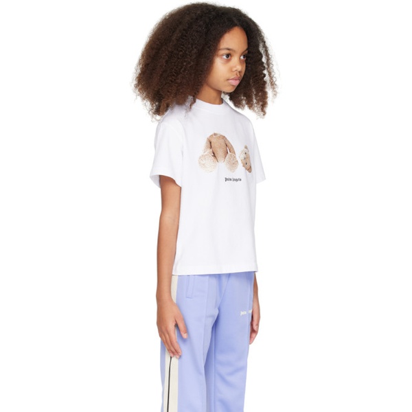  팜엔젤스 Palm Angels Kids White Bear T-Shirt 241695M703009
