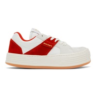 팜엔젤스 Palm Angels White & Red Snow Low-Top Sneakers 221695F128001