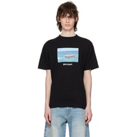 팜엔젤스 Palm Angels Black Getty Speedboat Classic T-Shirt 231695M213038