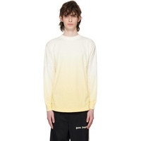팜엔젤스 Palm Angels White & Yellow Gradient Long Sleeve T-Shirt 231695M213052