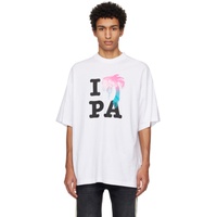 팜엔젤스 Palm Angels White I Love PA T-Shirt 231695M213045