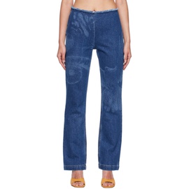 팔로마울 Paloma Wool Blue Folie Straight-Leg Jeans 221648F069002