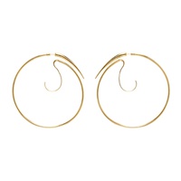 판코네시 Panconesi Gold Spina Upside Down XL Hoop Earrings 241340F022013