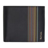 폴스미스 Paul Smith Black Signature Stripe Wallet 232260M164015