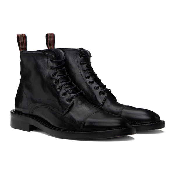  폴스미스 Paul Smith Black Leather Newland Boots 241260M255001