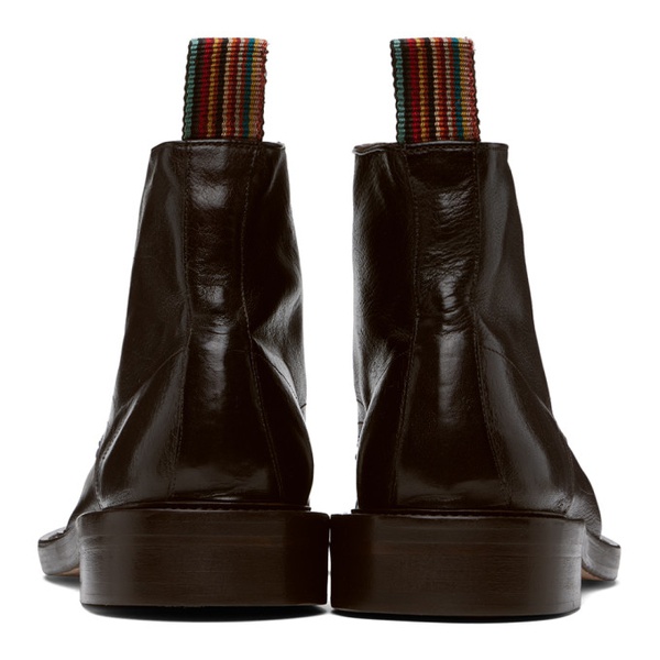  폴스미스 Paul Smith Brown Leather Newland Boots 241260M255000