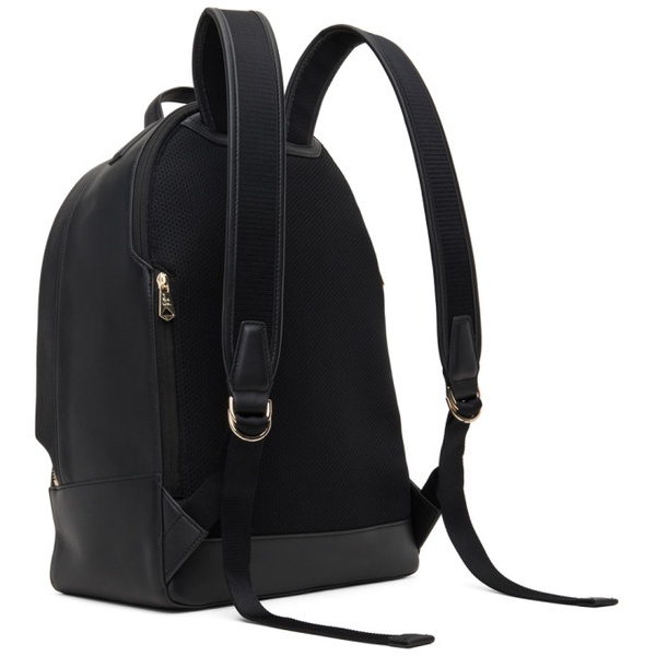  폴스미스 Paul Smith Black Leather Signature Stripe Backpack 241260M166001