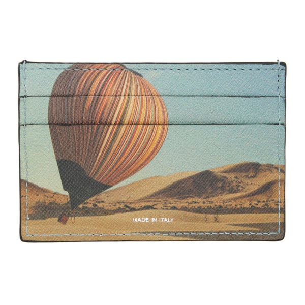  폴스미스 Paul Smith Black Signature Stripe Balloon Print Card Holder 241260M163000