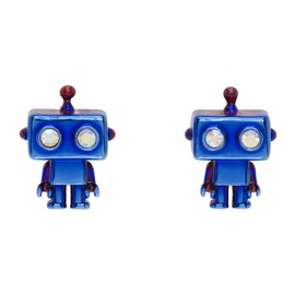폴스미스 Paul Smith Blue Robot Cuff Links 241260M143003