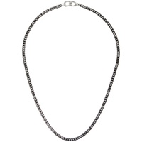 폴스미스 Paul Smith Gunmetal Curb Chain Necklace 241260M145001