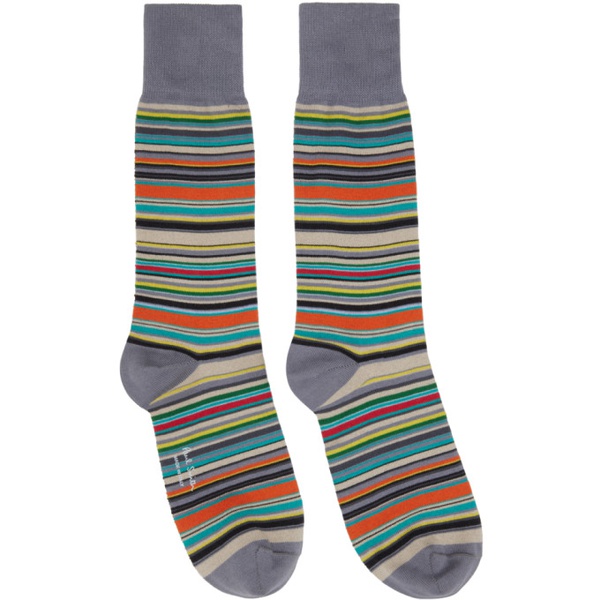  폴스미스 Paul Smith Three-Pack Multicolor Socks 241260M220003
