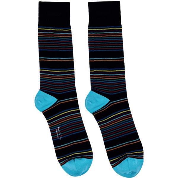  폴스미스 Paul Smith Three-Pack Blue Socks 241260M220006