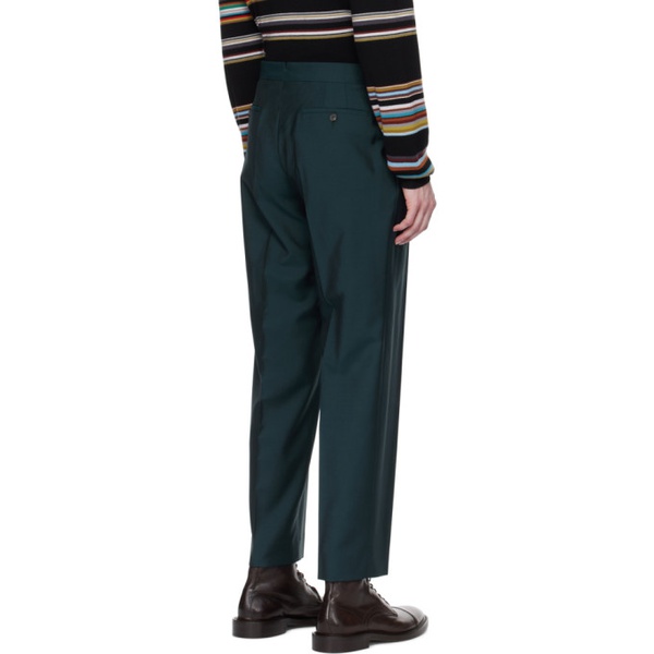  폴스미스 Paul Smith Green Pleated Trousers 241260M191000