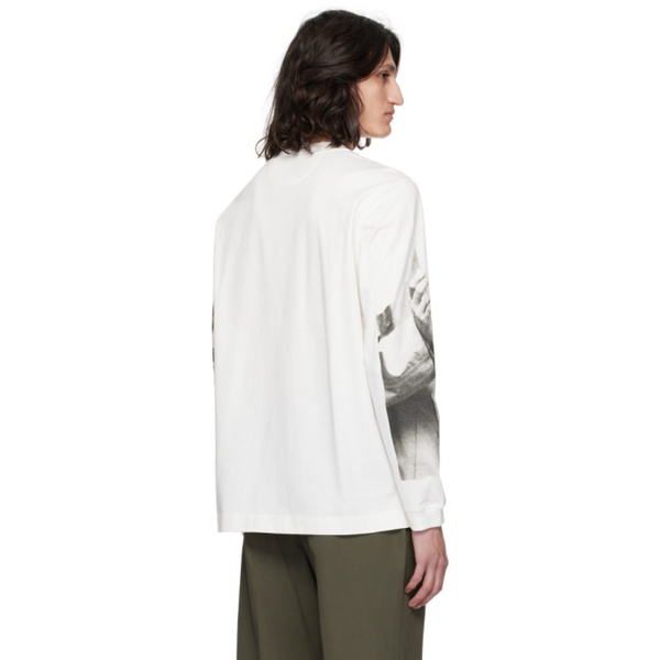 폴스미스 Paul Smith 오프화이트 Off-White Printed Long Sleeve T-Shirt 241260M204002