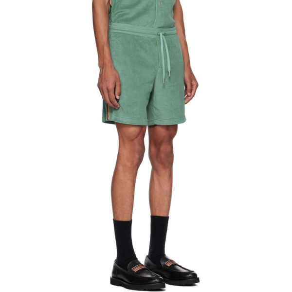  폴스미스 Paul Smith Green Striped Shorts 232260M193005